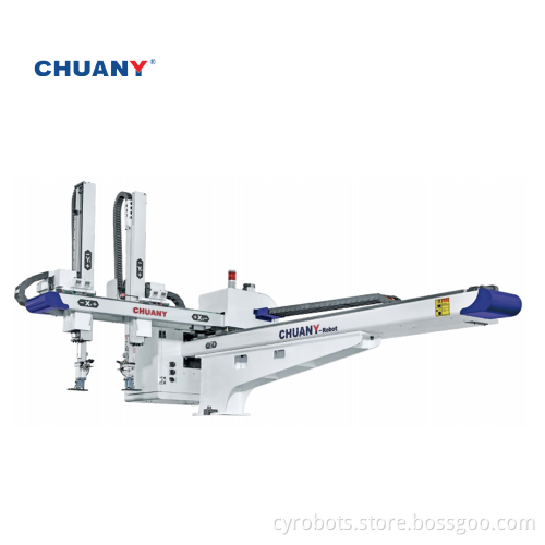 5 Axis Double Arm Injection Molding Machine with Pick and Place Robot